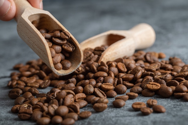 coffee beans are roasted